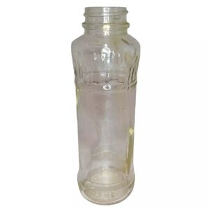 Small Clear Glass Pine Sol Cleaner Bottle 86-5 Copywrite 4 2011 Empty